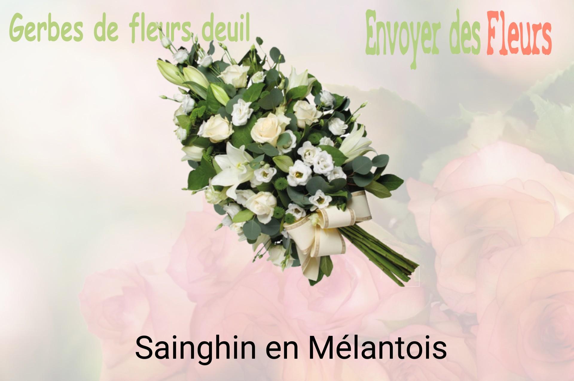 Gerbe de fleurs de deuil livrée à Sainghin-en-Mélantois